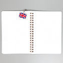 アクリルキーホルダー国旗イギリス付きリングノートサンド