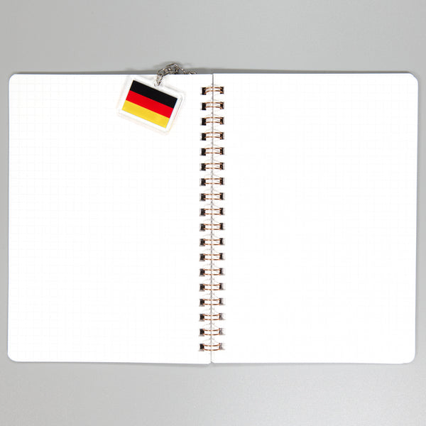 アクリルキーホルダー国旗ドイツ付きリングノートシャドウ