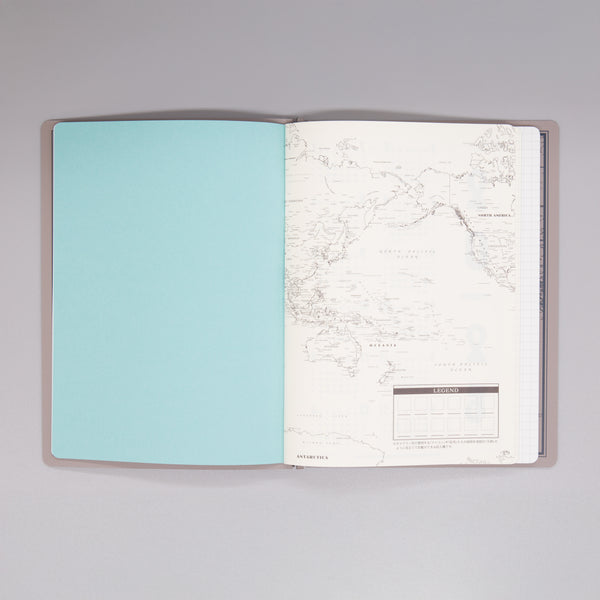 fixieダイアリーノートカバーA5ブラック＋26年度月間ダイアリー・方眼ノートセット