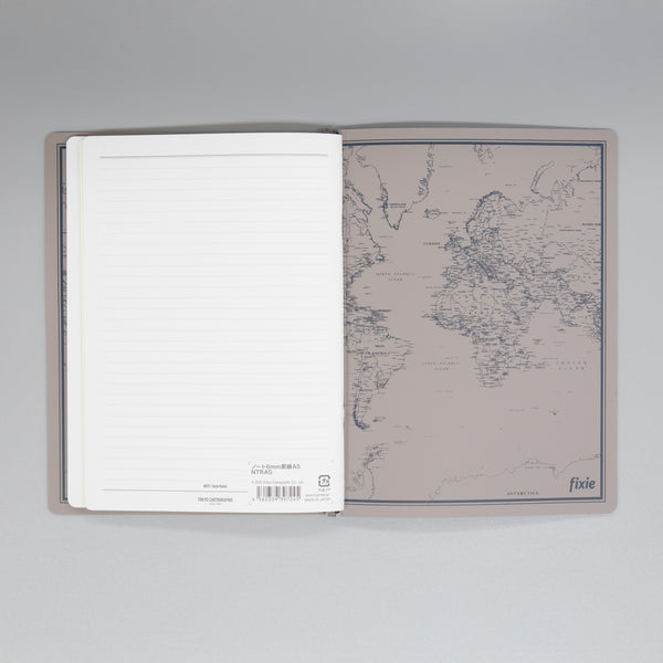 fixieダイアリーノートカバーA5ブラック＋26年度週間ダイアリー・横罫ノートセット