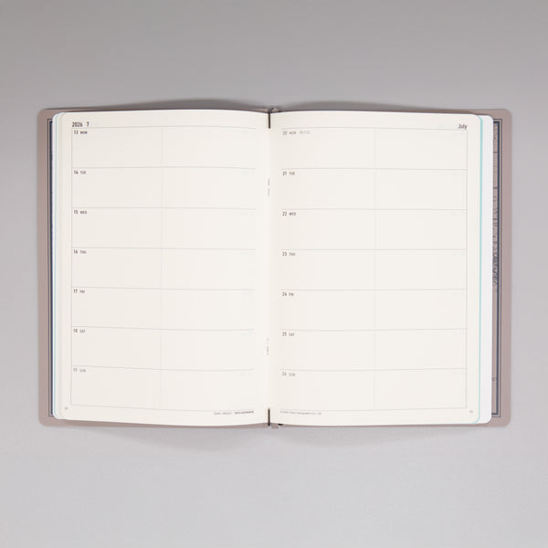 fixieダイアリーノートカバーA5ブラック＋26年度週間ダイアリー・横罫ノートセット