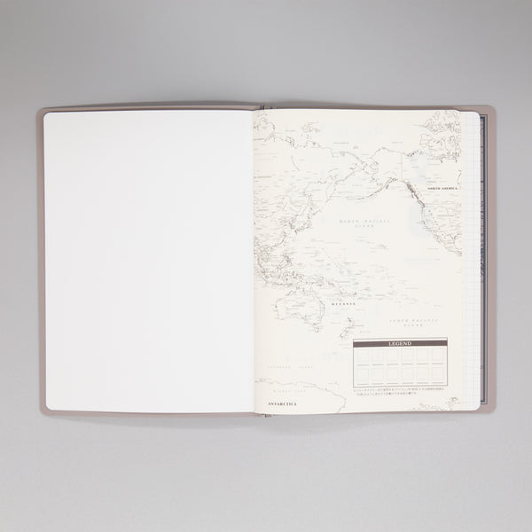 fixieダイアリーノートカバーA5ブラック＋フリー月間ダイアリー・方眼ノートセット