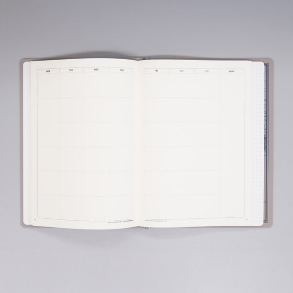 fixieダイアリーノートカバーA5ブラック＋フリー月間ダイアリー・方眼ノートセット