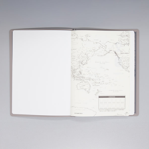 fixieダイアリーノートカバーA5ブラック＋フリー週間ダイアリー・横罫ノートセット