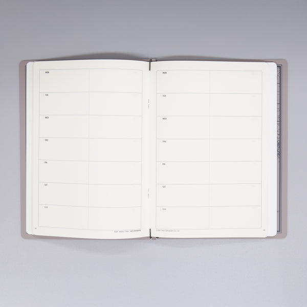 fixieダイアリーノートカバーA5ブラック＋フリー週間ダイアリー・横罫ノートセット