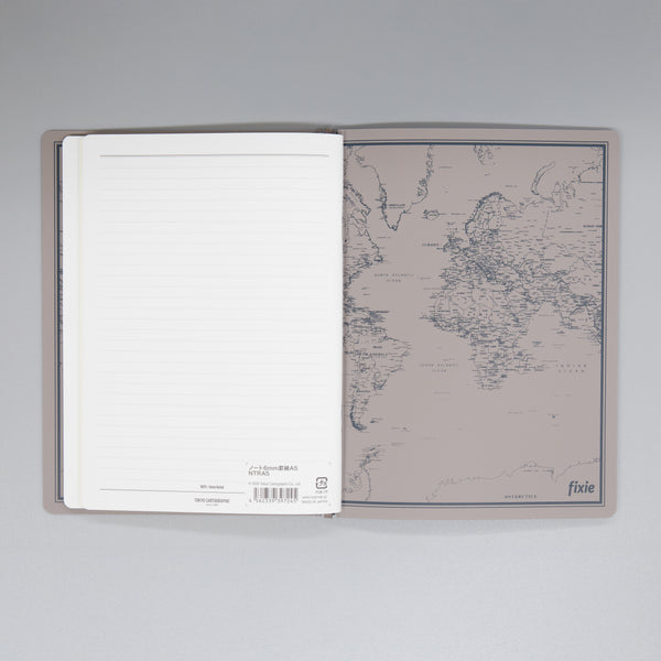 fixieダイアリーノートカバーA5ブラック＋フリー週間ダイアリー・横罫ノートセット
