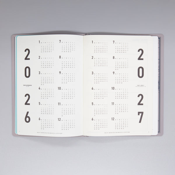 fixieダイアリーノートカバーA5キャメル＋26年度週間ダイアリー・横罫ノートセット