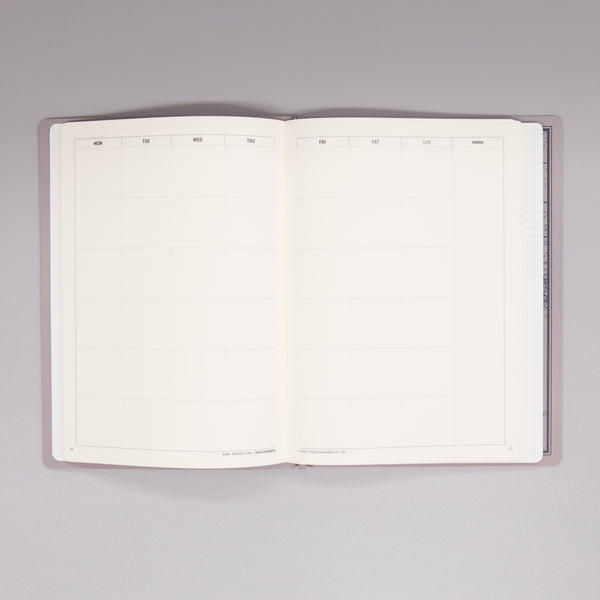 fixieダイアリーノートカバーA5キャメル＋フリー月間ダイアリー・方眼ノートセット