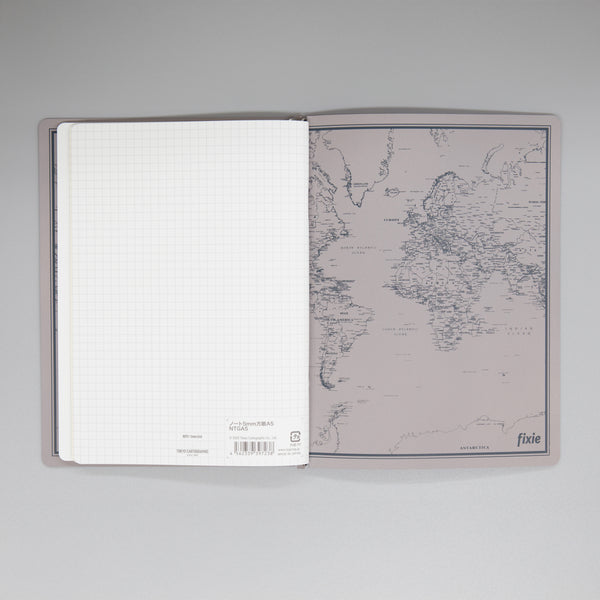 fixieダイアリーノートカバーA5キャメル＋フリー月間ダイアリー・方眼ノートセット