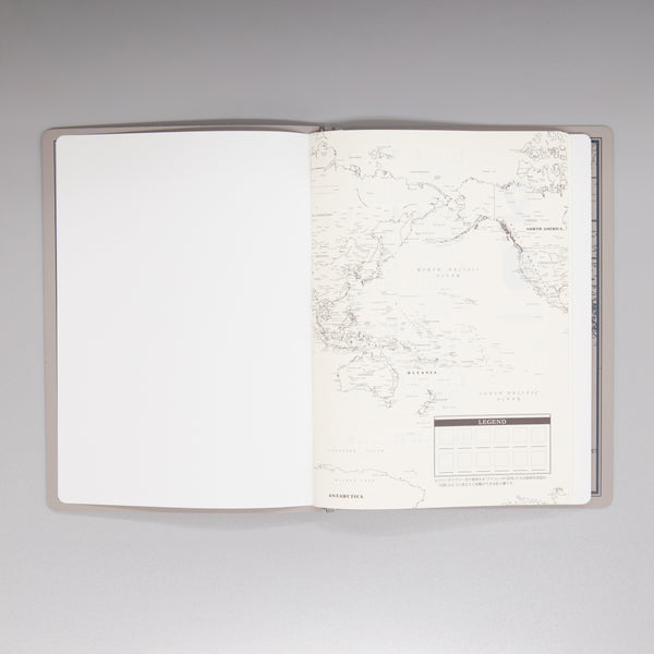 fixieダイアリーノートカバーA5キャメル＋フリー週間ダイアリー・横罫ノートセット