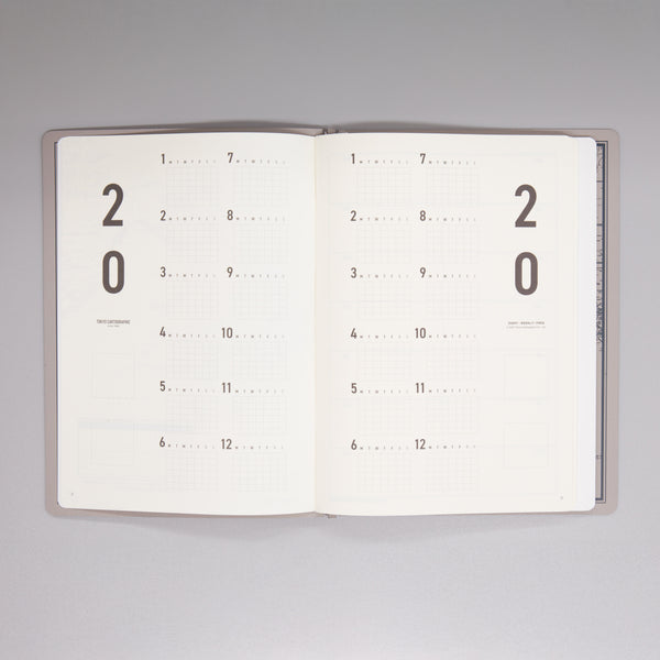 fixieダイアリーノートカバーA5キャメル＋フリー週間ダイアリー・横罫ノートセット