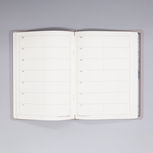 fixieダイアリーノートカバーA5キャメル＋フリー週間ダイアリー・横罫ノートセット