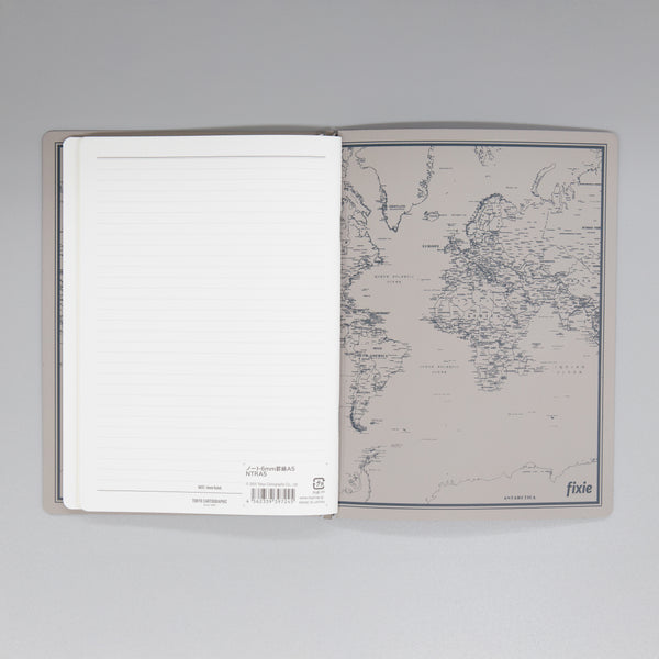 fixieダイアリーノートカバーA5キャメル＋フリー週間ダイアリー・横罫ノートセット