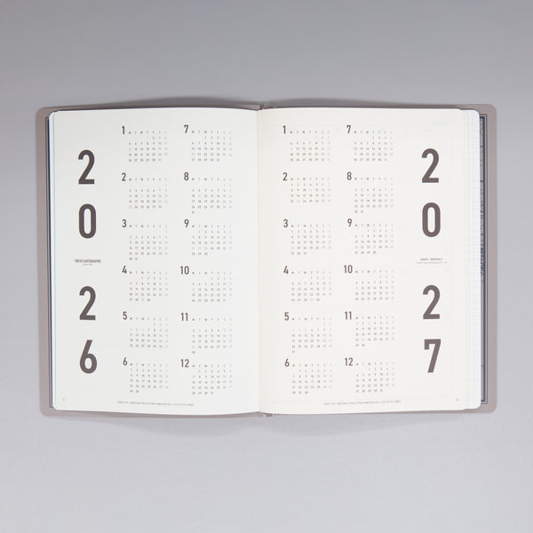 fixieダイアリーノートカバーA5ホワイト＋26年度月間ダイアリー・方眼ノートセット