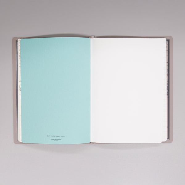 fixieダイアリーノートカバーA5ホワイト＋26年度月間ダイアリー・方眼ノートセット