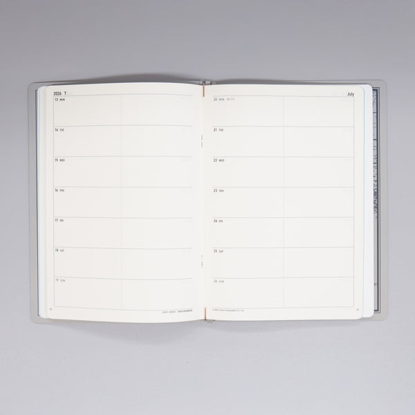 fixieダイアリーノートカバーA5ホワイト＋26年度週間ダイアリー・横罫ノートセット