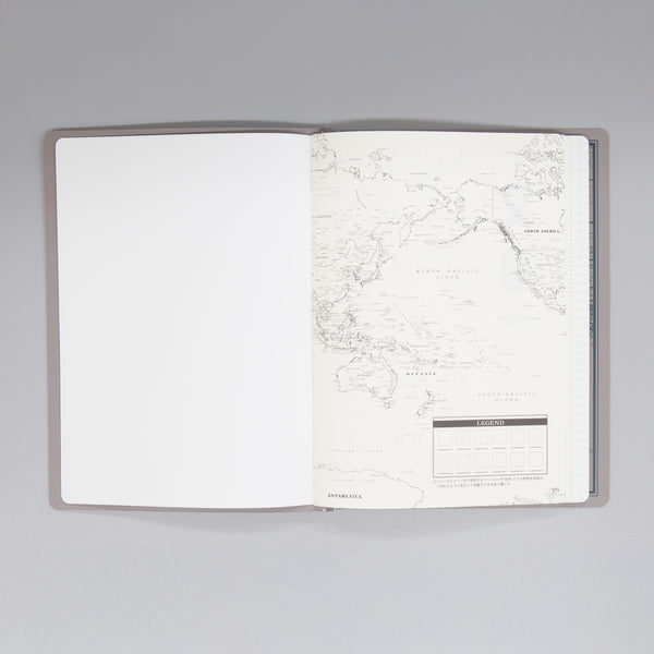 fixieダイアリーノートカバーA5ホワイト＋フリー月間ダイアリー・方眼ノートセット