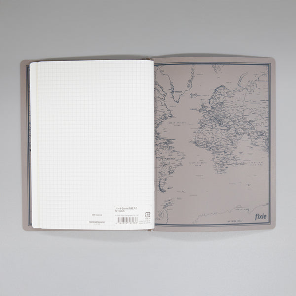 fixieダイアリーノートカバーA5ホワイト＋フリー月間ダイアリー・方眼ノートセット