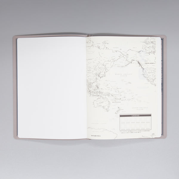 fixieダイアリーノートカバーA5ホワイト＋フリー週間ダイアリー・横罫ノートセット