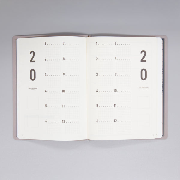 fixieダイアリーノートカバーA5ホワイト＋フリー週間ダイアリー・横罫ノートセット