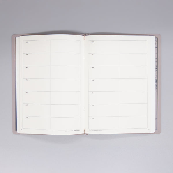 fixieダイアリーノートカバーA5ホワイト＋フリー週間ダイアリー・横罫ノートセット