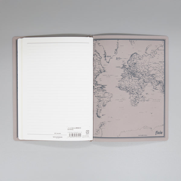 fixieダイアリーノートカバーA5ホワイト＋フリー週間ダイアリー・横罫ノートセット