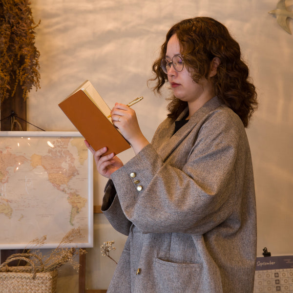 fixieダイアリーノートカバーA5キャメル＋26年度週間ダイアリー・横罫ノートセット