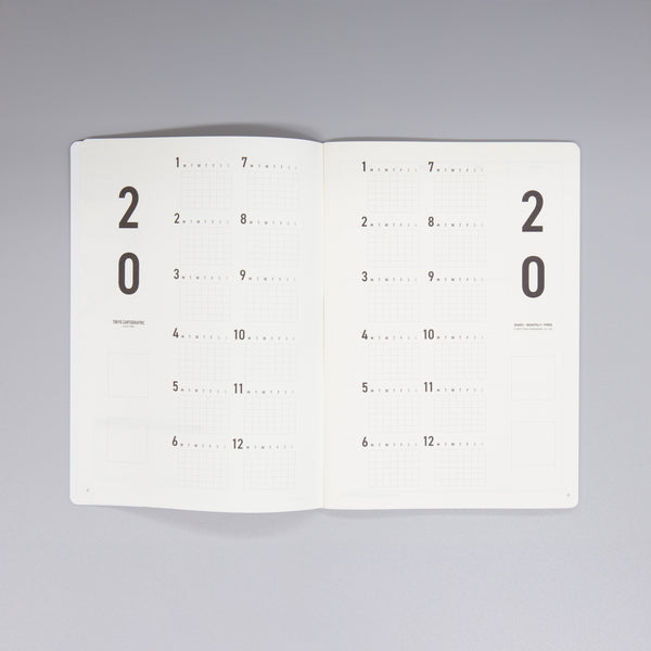 フリー月間ダイアリーA5