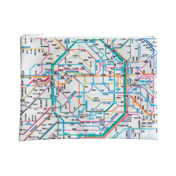 鉄道路線図ラミネートポーチ首都圏日本語