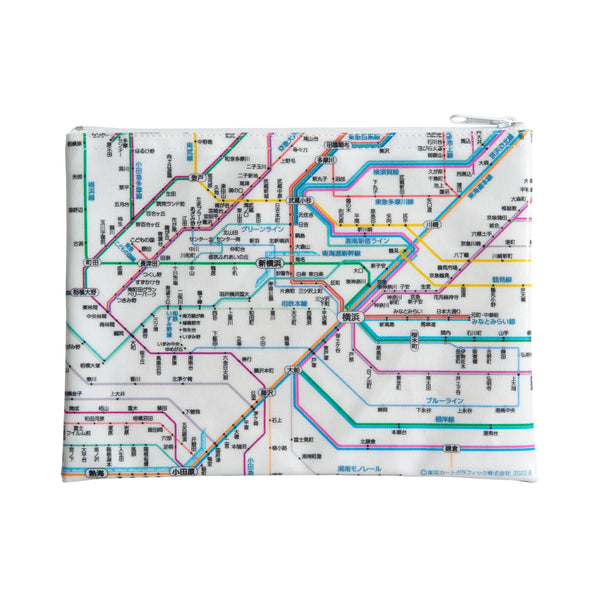 鉄道路線図ラミネートポーチ首都圏日本語
