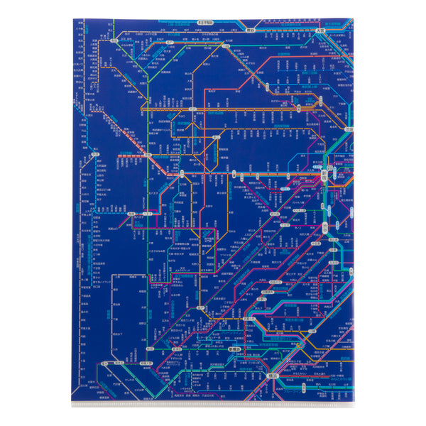 鉄道路線図クリアファイル首都圏日本語ブルー
