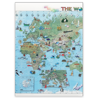 クリアファイル イラスト世界地図