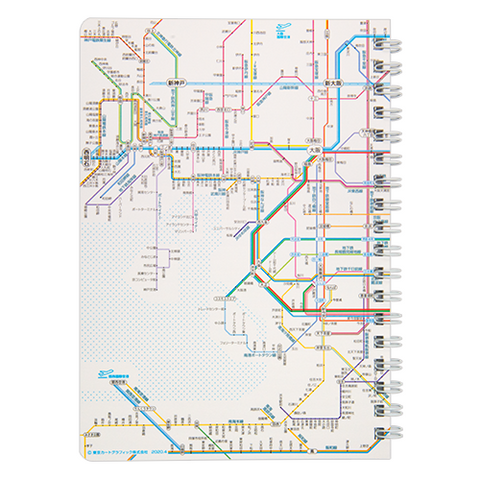 鉄道路線図リングノート関西日本語 | Tokyo Cartographic Co., Ltd.